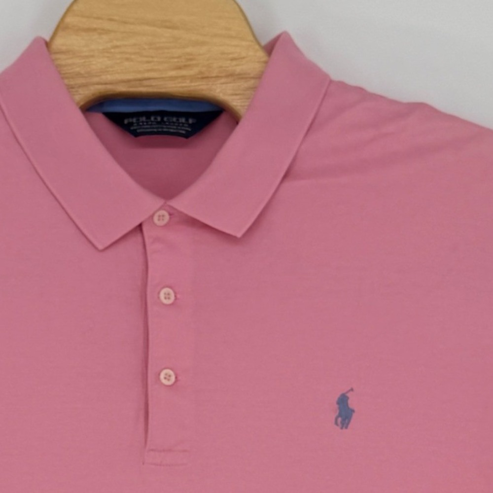 Polo Golf Ralph Lauren Polo Shirt Mens XXL Pink Vintage 90s Pima Cotton Preppy